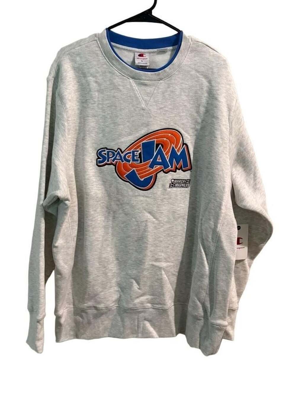 Champion Space Jam Sweatshirt Size L Gray Pullover